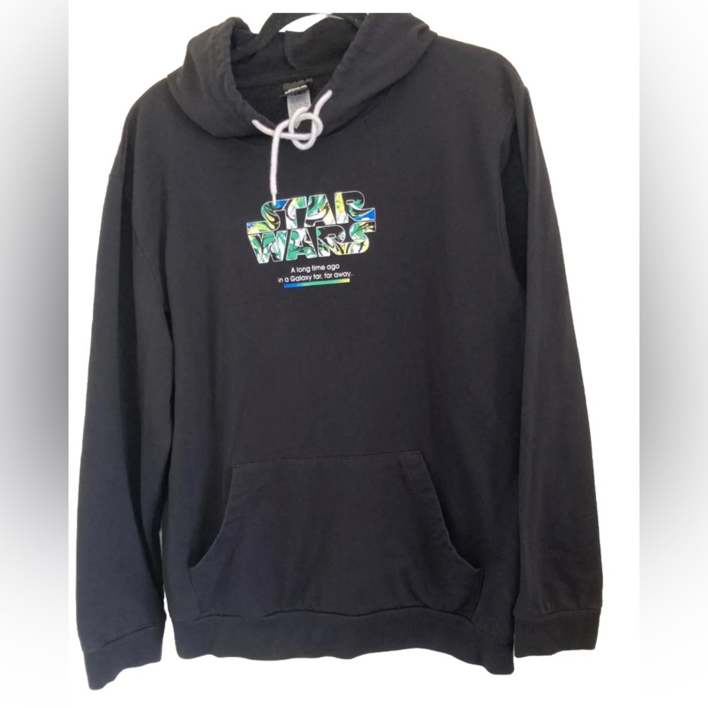 Star Wars Hoodie Sweatshirt Black Episode IV A New Hope Size Men's LARGE